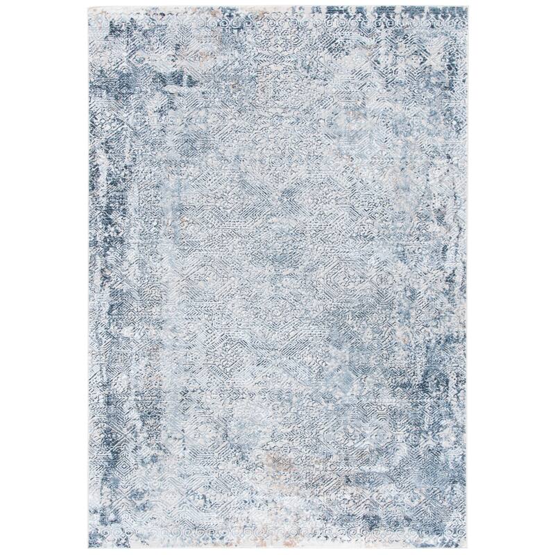 SAFAVIEH Parker Barbra Modern & Contemporary Rug - 6'7" Square - Blue/Taupe