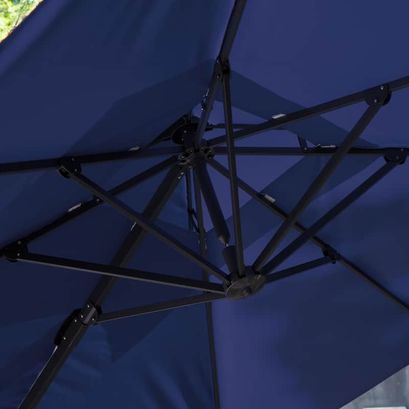Furniture of America Aires 8-foot Steel Square Cantilever Offset Tilt Roma Umbrella