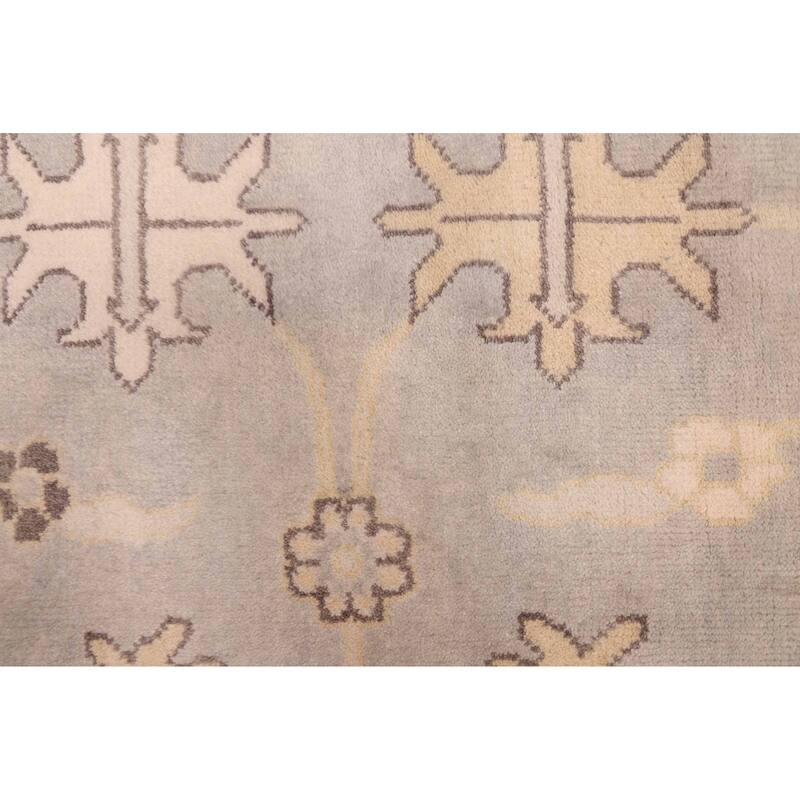 ECARPETGALLERY Hand-knotted Royal Oushak Light Grey Wool Rug - 10'0 x 13'8