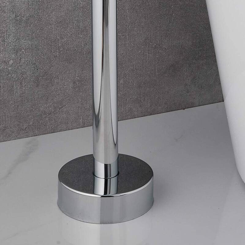 BATHLET Freestanding Bathtub Floor-Mount Faucet Tub Filler with Hand Shower