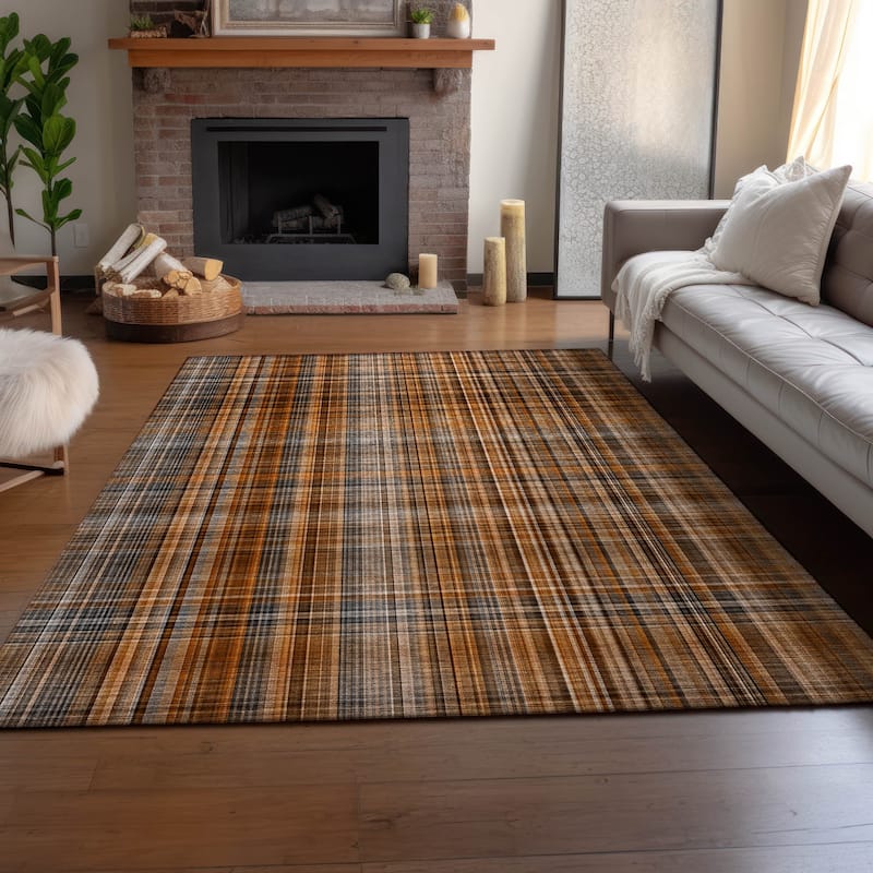 Premium Washable Super Soft Plaid Mayfield Rug