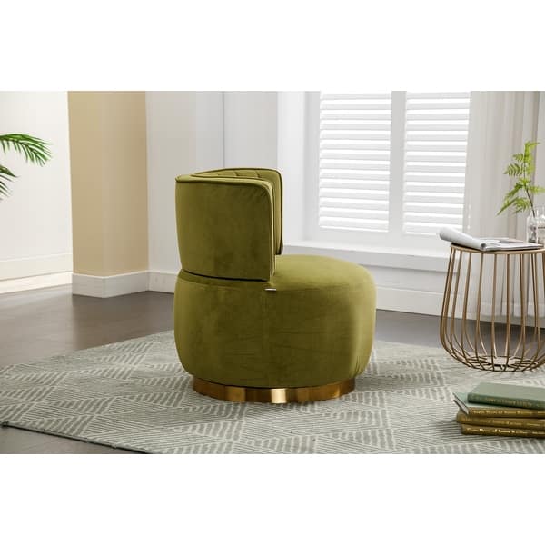 Cream Circular Spinning Chair Round Cream Boucle Swivel Accent