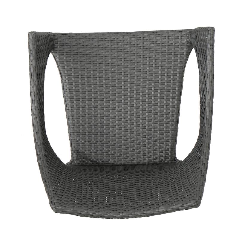 Clement Outdoor 3 Piece Wicker Bistro Set by Christopher Knight Home