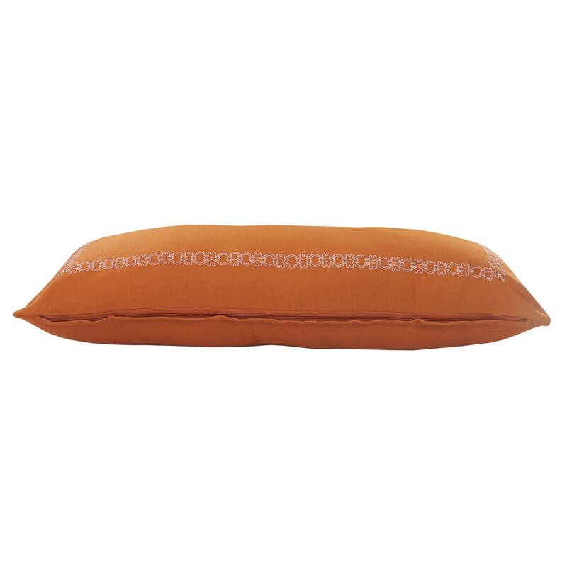 Sevita Dainty and Delicate Embroidered Border Throw Pillow