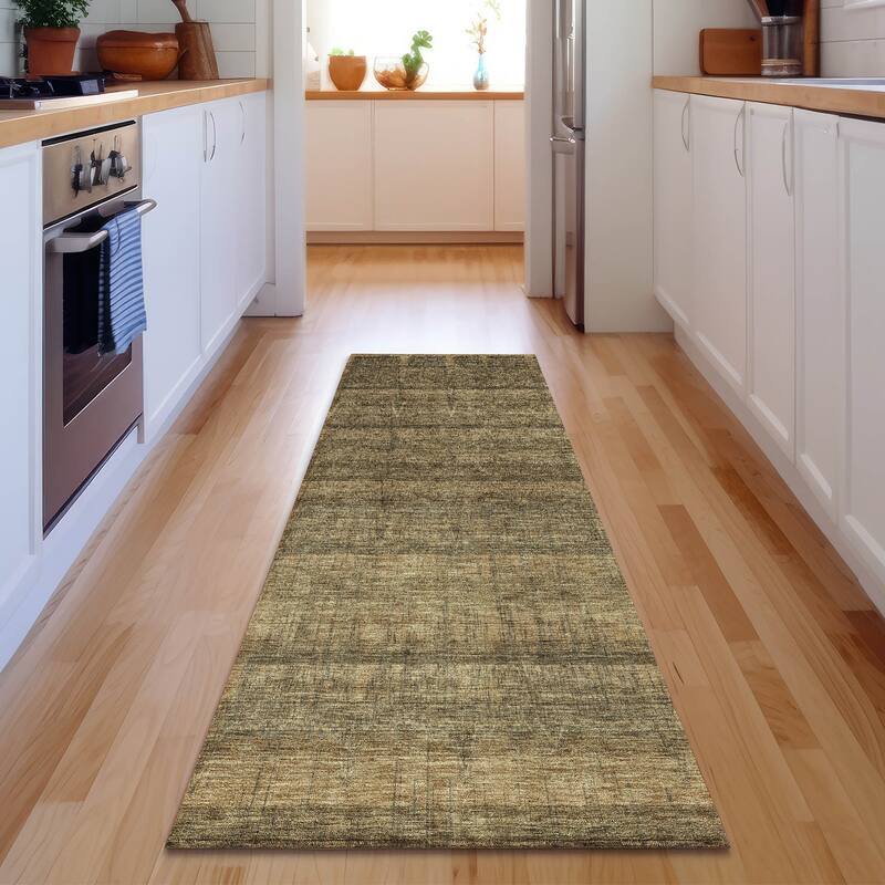 Premium Washable Super Soft Contemporary Melt Mayfield Rug - Brown - 2' 3" x 7' 6" - Runner