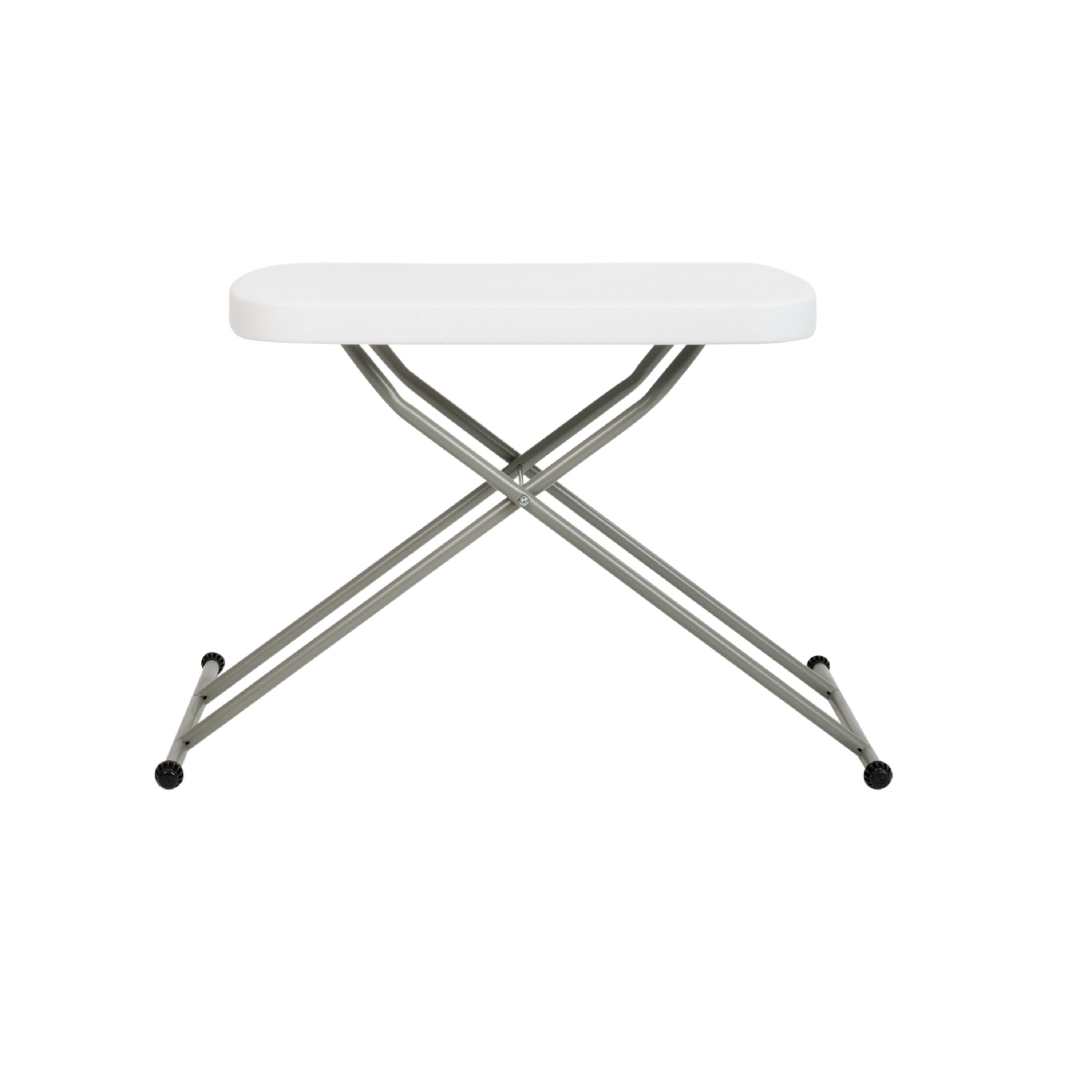 Height Adjustable Plastic Folding TV Tray Laptop Table in Granite