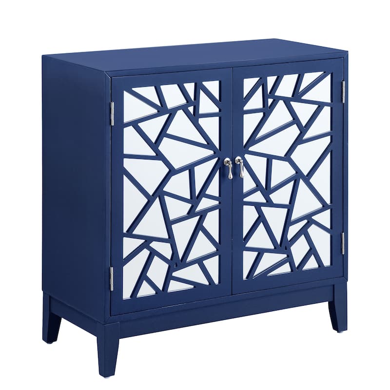Console Table in Blue Finish