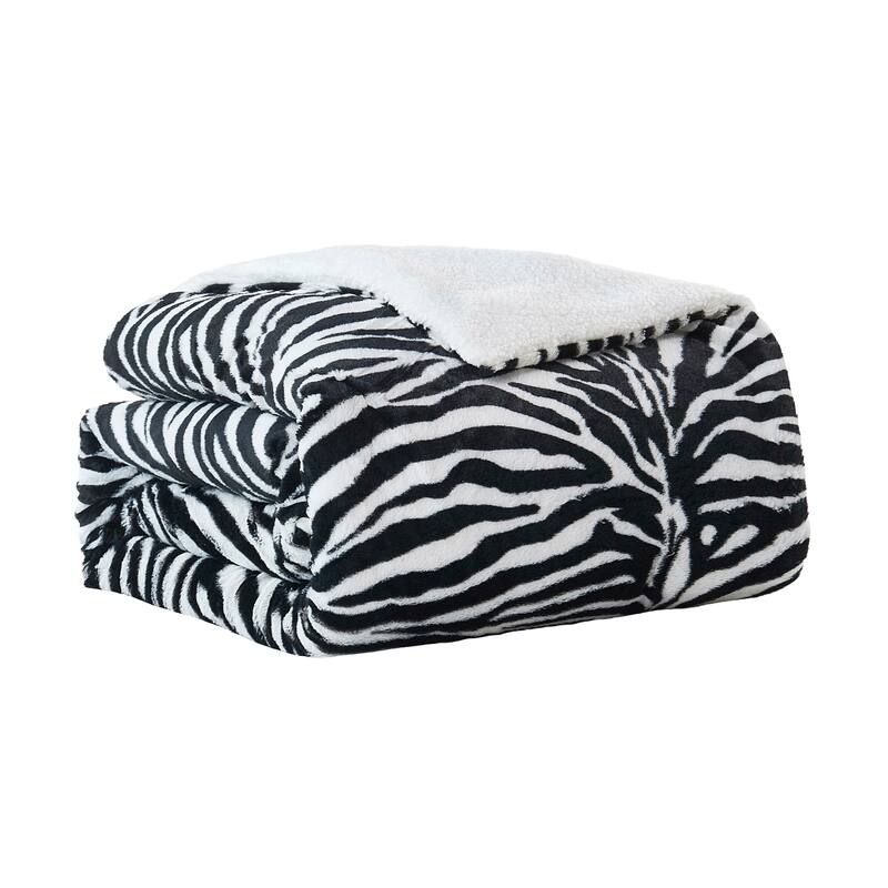 Home Soft Things FauxFur Sherpa Backing Bed Blanket