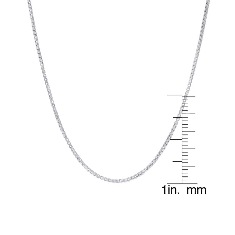 Victoria Townsend .925 Sterling Silver 1.3mm Diamond Cut BOX Necklace