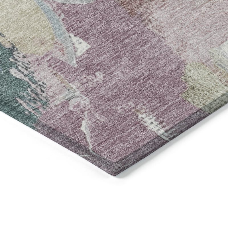 HomeRoots Abstract Transitional Rectangle Outdoor Rug