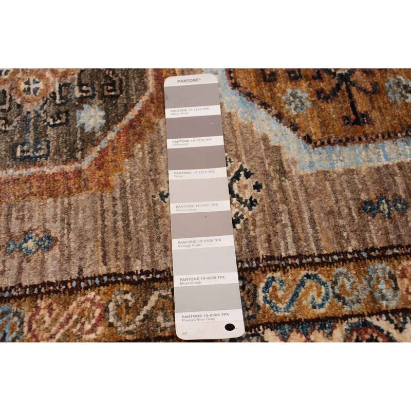 ECARPETGALLERY Hand-knotted Aryana Taupe Wool Rug - 2'8 x 8'3