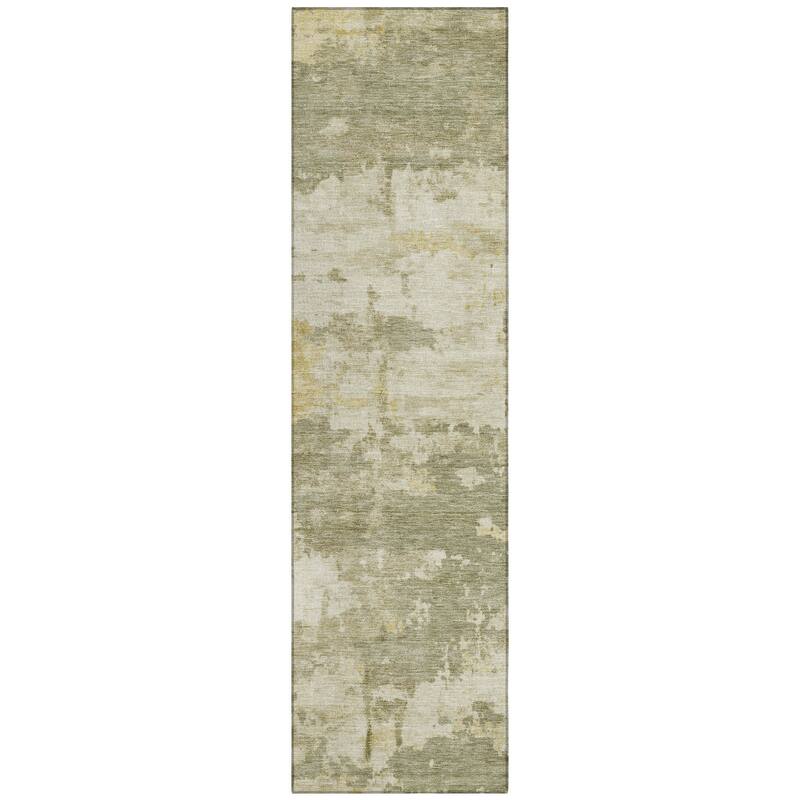 Machine Washable Indoor/ Outdoor Crouppen Modern Chantille Rug