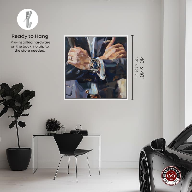 Notoriart Down To Business Framed Men Style 1 Piece Canvas Wall Art