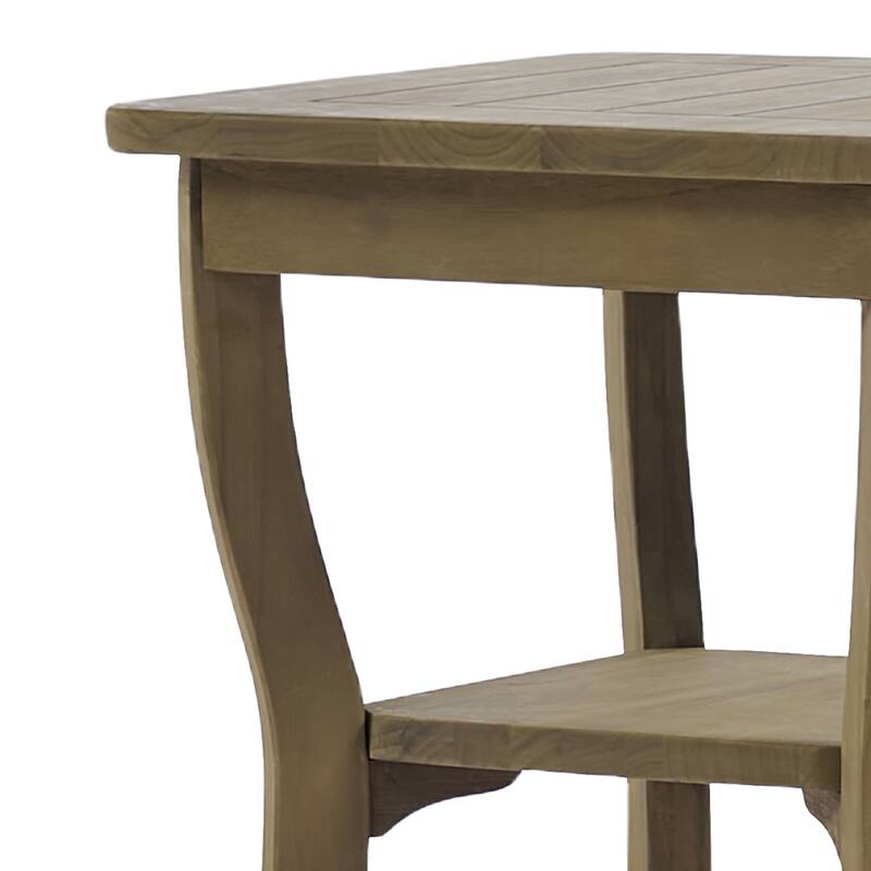 6-Piece Outdoor Teak Seating Set Armchair Patio Conversation Sets with 2 Tables, Cushion