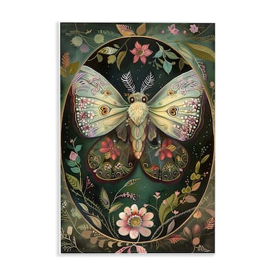 Stupell Green Toned Victorian Moth Wall Plaque Art Design By The Dutch Lady