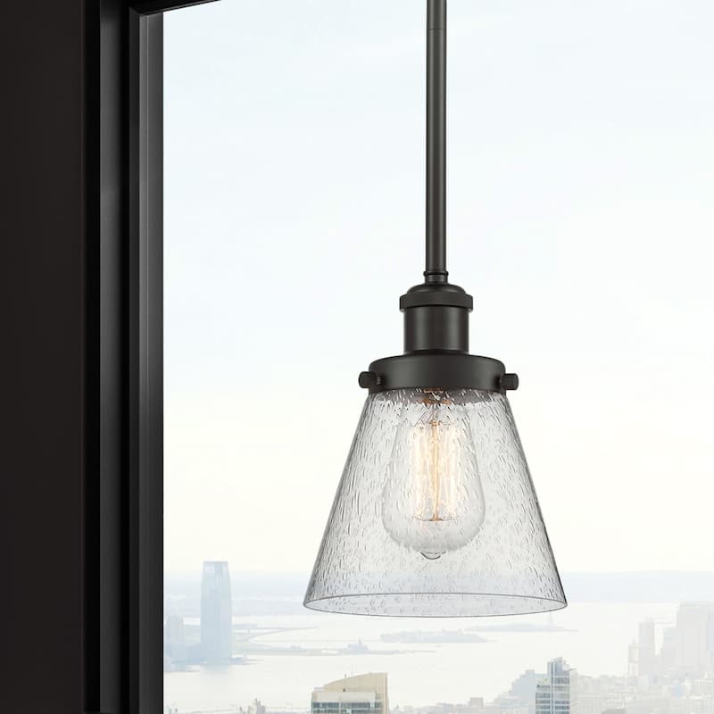 Innovations Lighting Small Cone 6" Wide Mini Pendant - Rod Hung