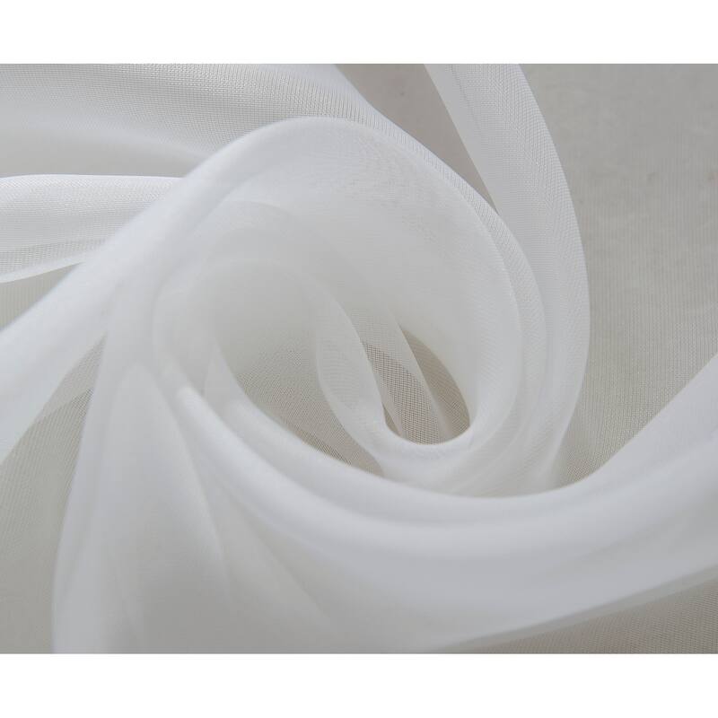 Cara Sheer Voile Grommet Window Curtain Panel - 84 or 90 inches