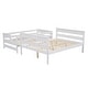 preview thumbnail 7 of 22, Twin over Full Size Solid Wood Bunk Bed with Ladder & Fence