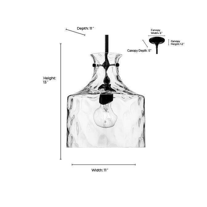 Millennium Lighting 22601 Santorini 11" Wide Pendant