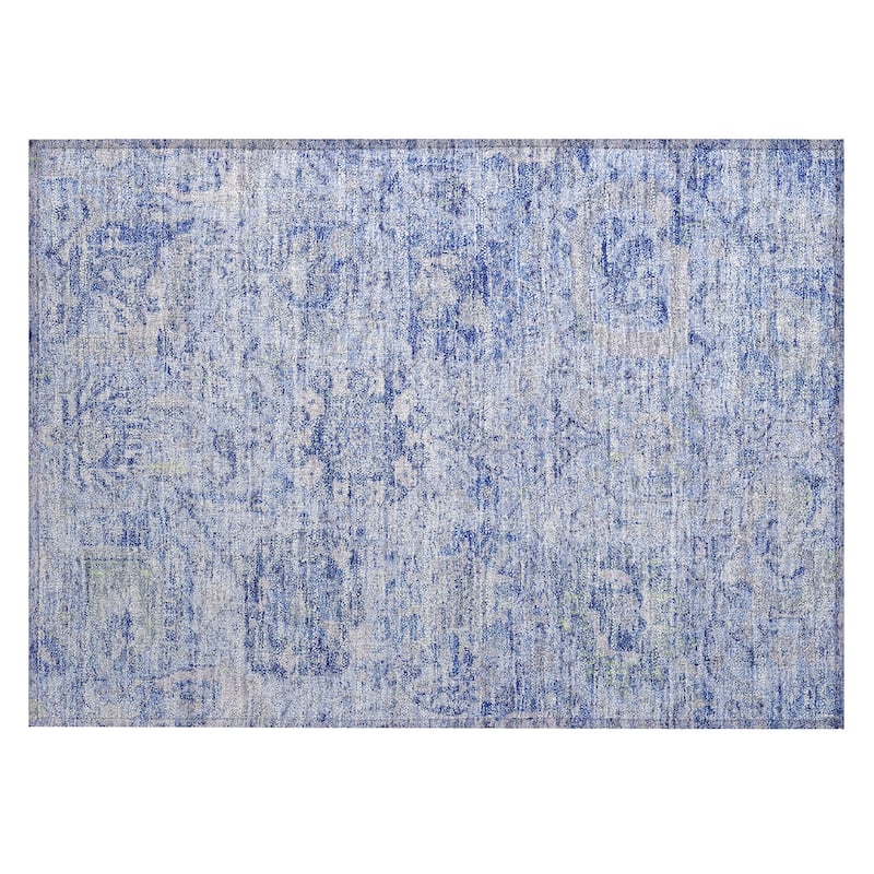 Machine Washable Indoor/ Outdoor Vintage Traditional Chantille Rug