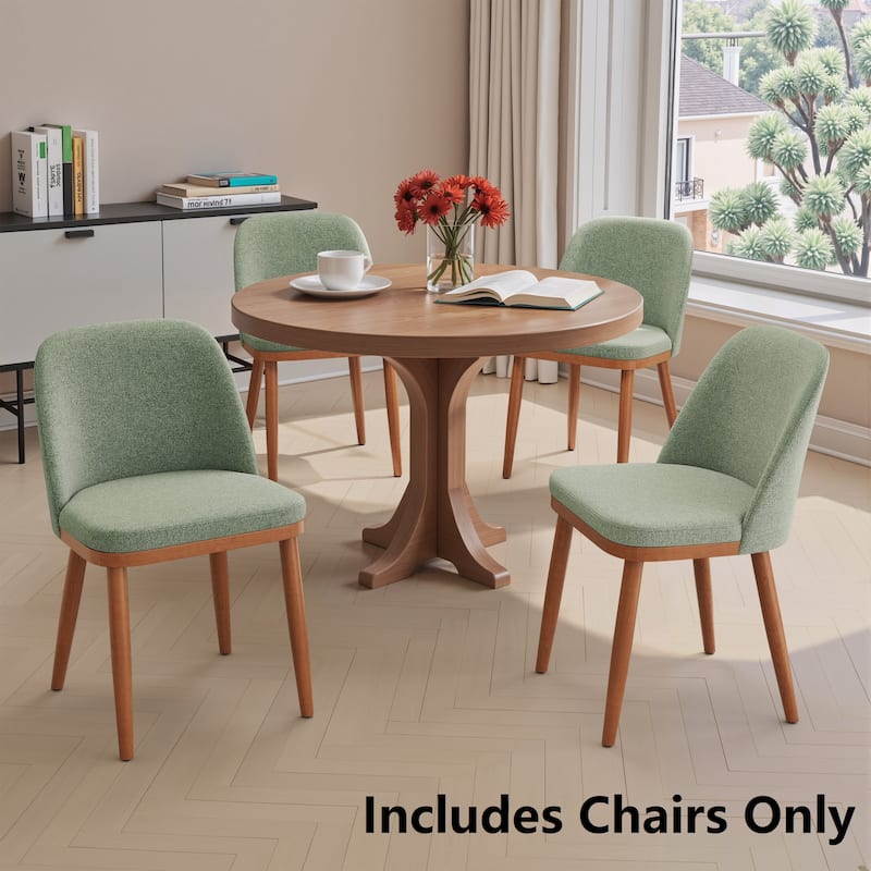Crestlive Products Upholstered Wood Dining Chairs with Wood Legs
