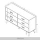 preview thumbnail 9 of 27, CraftPorch Corduroy 4-pieces Mid-Century Modern White Bed with Light Grey Furniture Bedroom Set