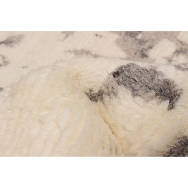 ECARPETGALLERY Hand-knotted Tangier Cream Wool Rug - 8'0 x 10'0