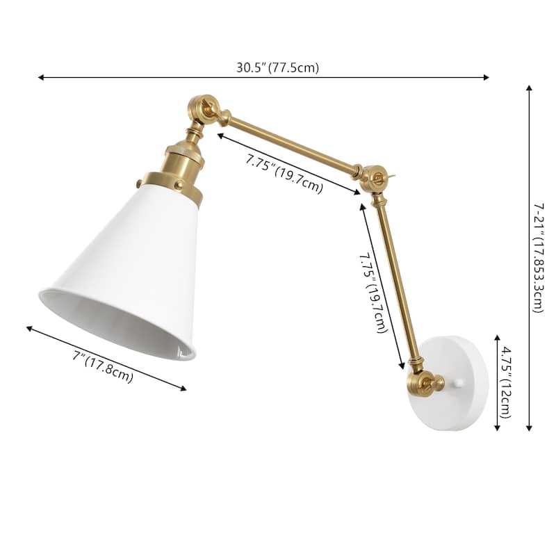 Rover 7" Adjustable Arm Metal LED Wall Sconce by JONATHAN Y