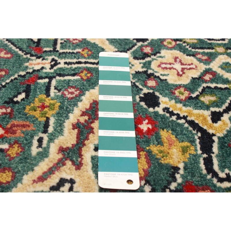 ECARPETGALLERY Hand-knotted Serapi Heritage Teal Wool Rug - 2'5 x 11'11