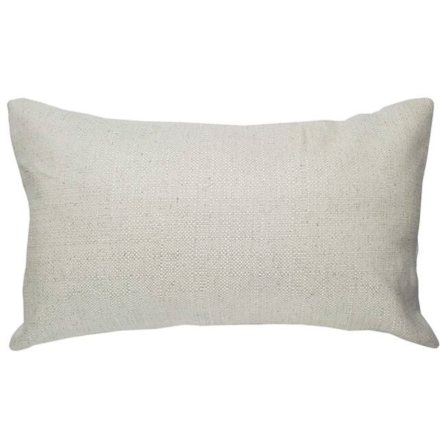 Cream Broad Weave 12x20 Throw Pillow with Polyfill Pillow Insert - Polyester - 12" x 20" - Pillow Covers - Brown