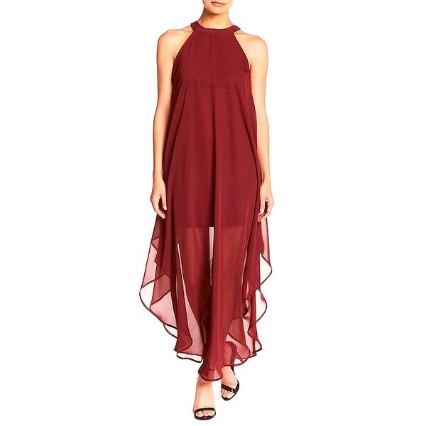 Shop Paper Doll Red Women S Size Medium M Flowy Halter Maxi Dress