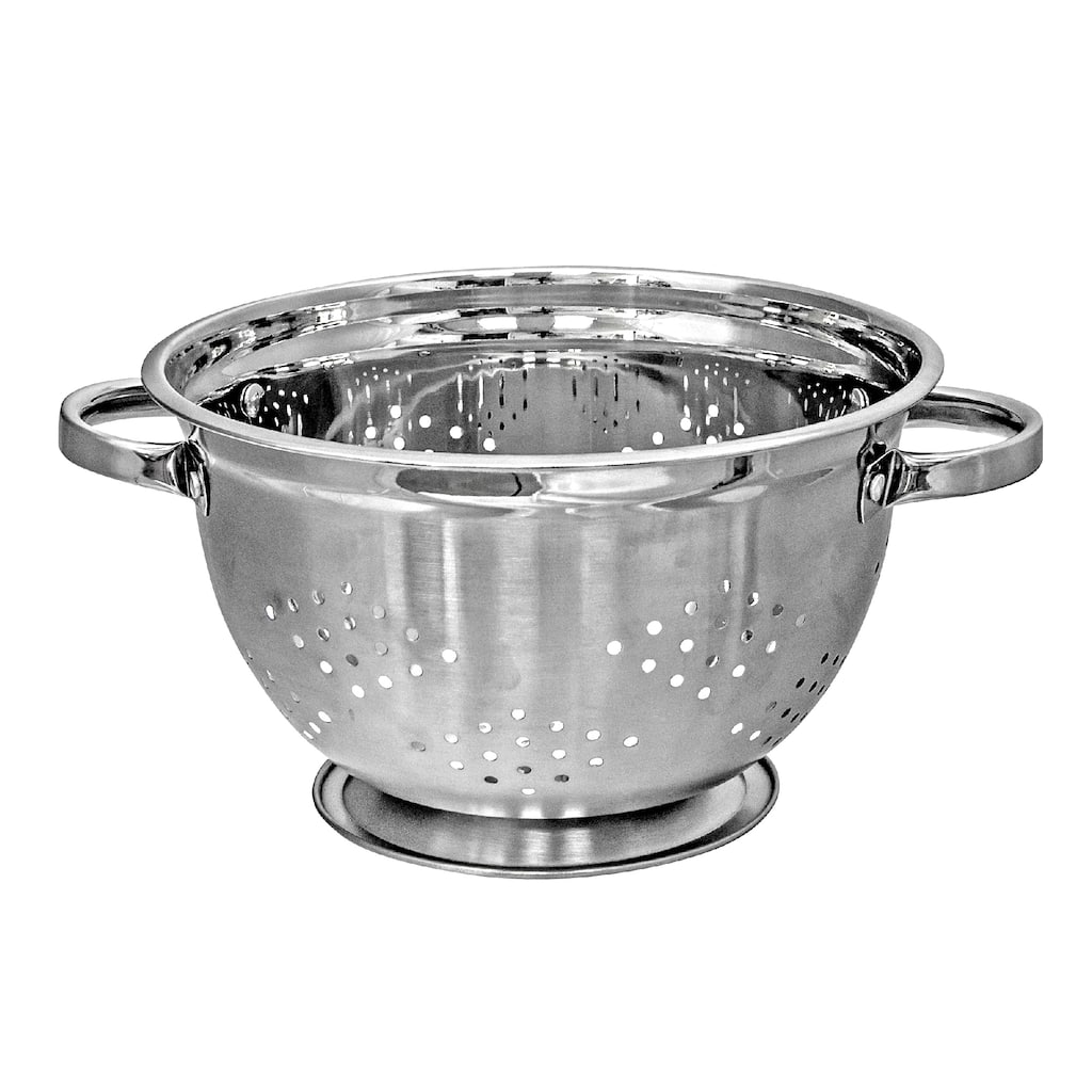 IH Casa Decor Stainless Steel Deep Colander With Handles 13" - Silver