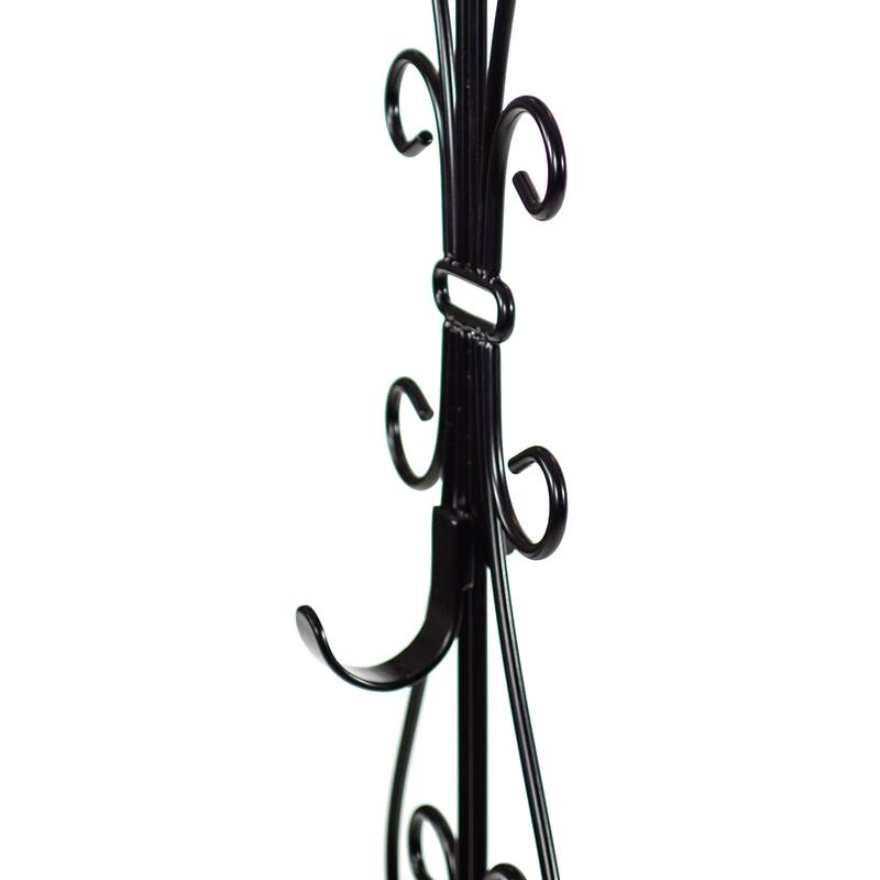 Adjustable Wreath Hanger for Door - Elegant (Black) - Black