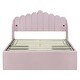 preview thumbnail 30 of 58, Full Platform Bed with Twin Trundle and 5 Storage Shelves, White Finish