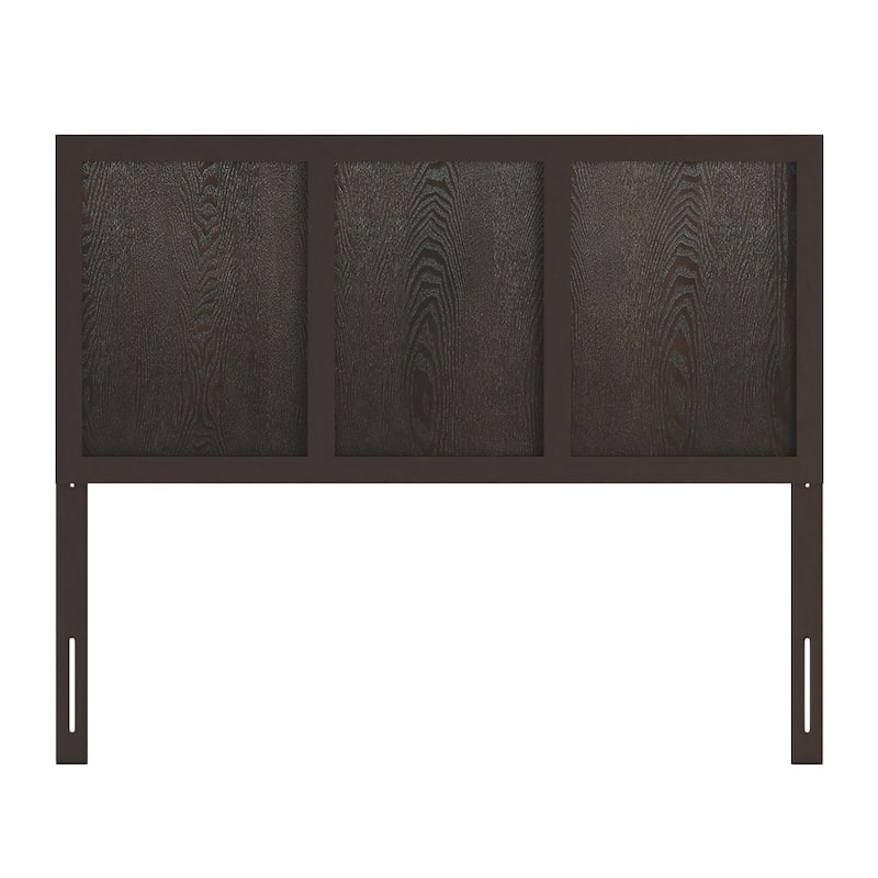 Contemporary Paneled Wooden Headboard Only