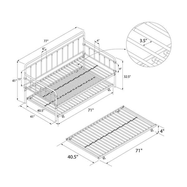 Avenue Greene Waller Metal Daybed/Trundle On Sale Bed Bath & Beyond