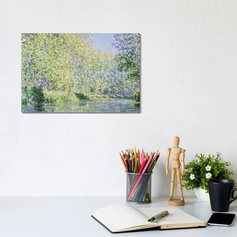 iCanvas "The Epte River Near Giverny" by Claude Monet Canvas Print - 8x12x0.75