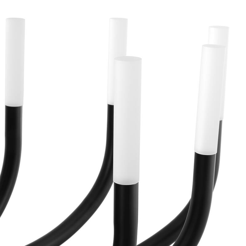 SAFAVIEH Couture Evonne 12-Light Adjustable Chandelier with LED Bulbs - 50"W x 22"D x 62"H