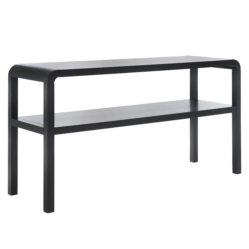 SAFAVIEH Maybell 2-Tier Console Table - 32" W x 15" D x 30" H - 53Wx17Dx30H - Black