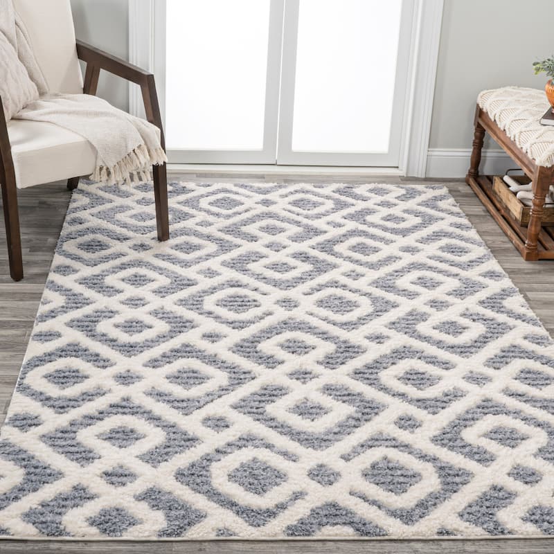 JONATHAN Y Monique Tropical Leaves Area Rug