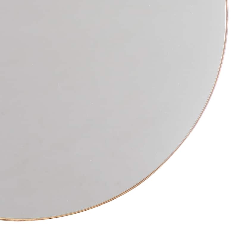 Brio Lighting Golden Modern 30" Round Framed Wall Mirror
