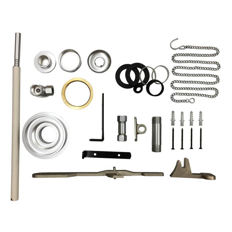 High Tank Toilet Parts Tarnish Resistant Satin Nickel Finish Replacement Parts for Hightank Toilets Renovators Supply