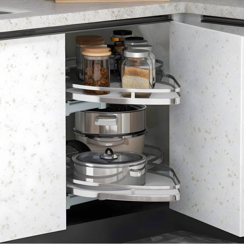 33" Irregular 2 Shelf Lazy Susan Set