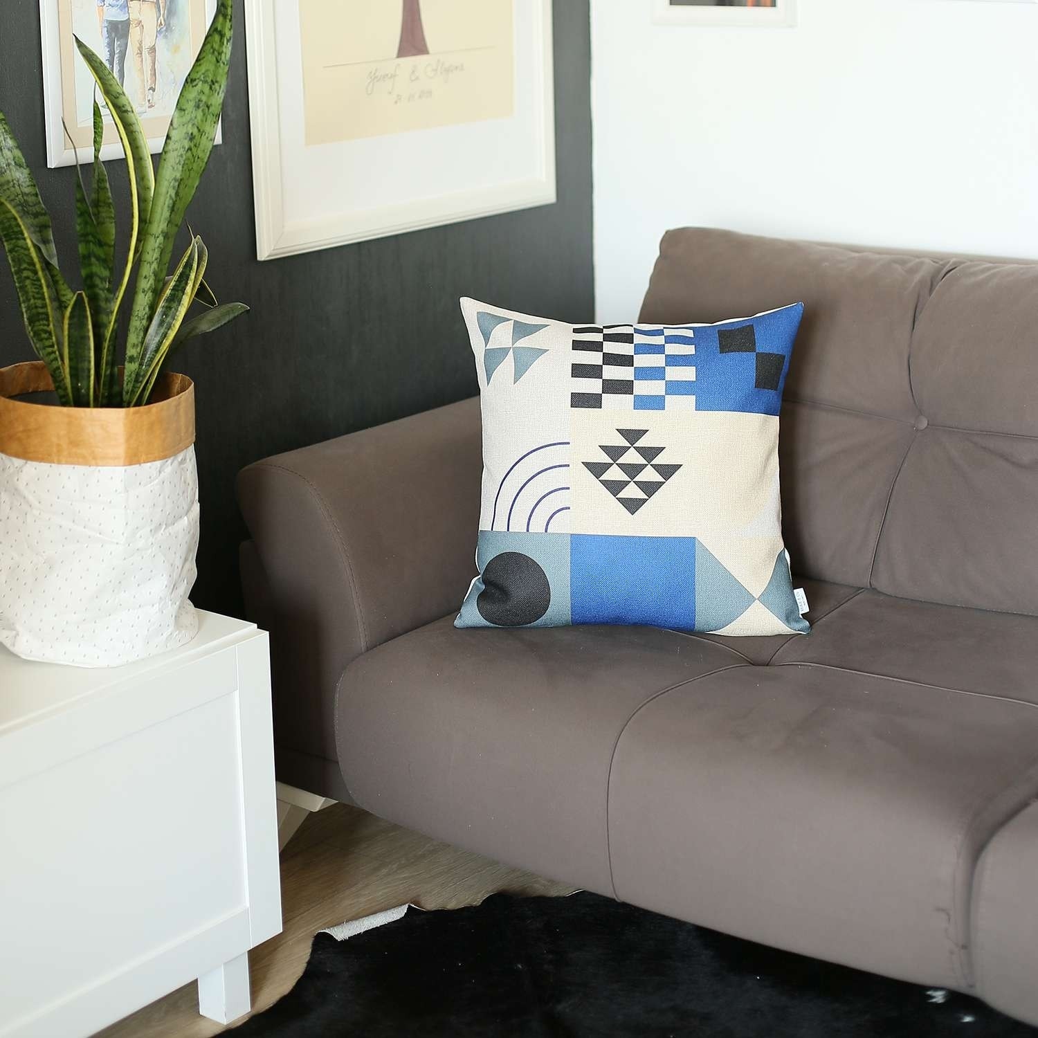 Blue boho throw pillows 2025