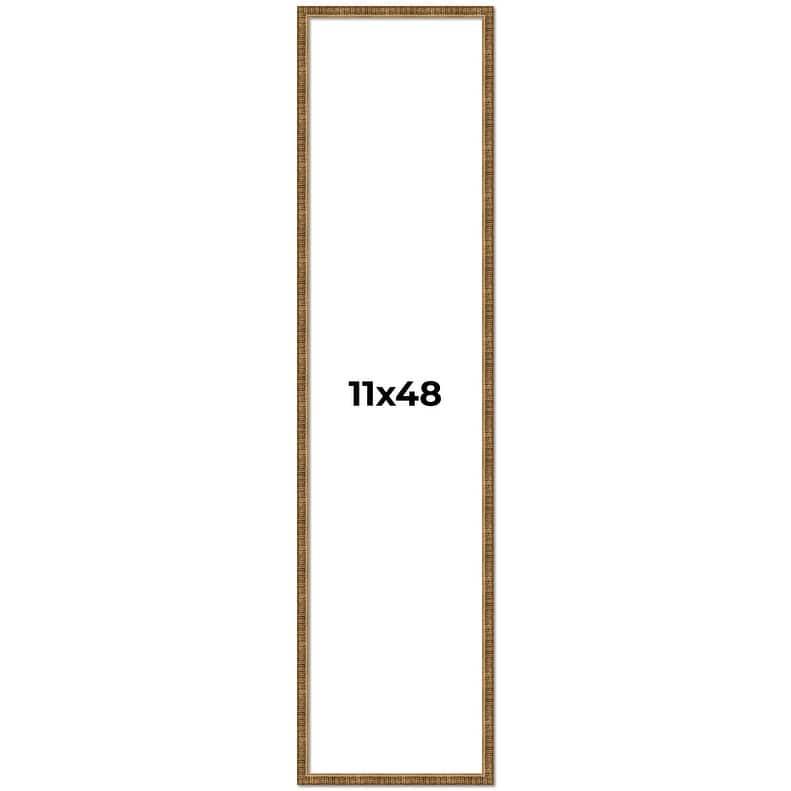 11x48 Frame Gold Solid Wood Picture Frame - Complete Modern Photo
