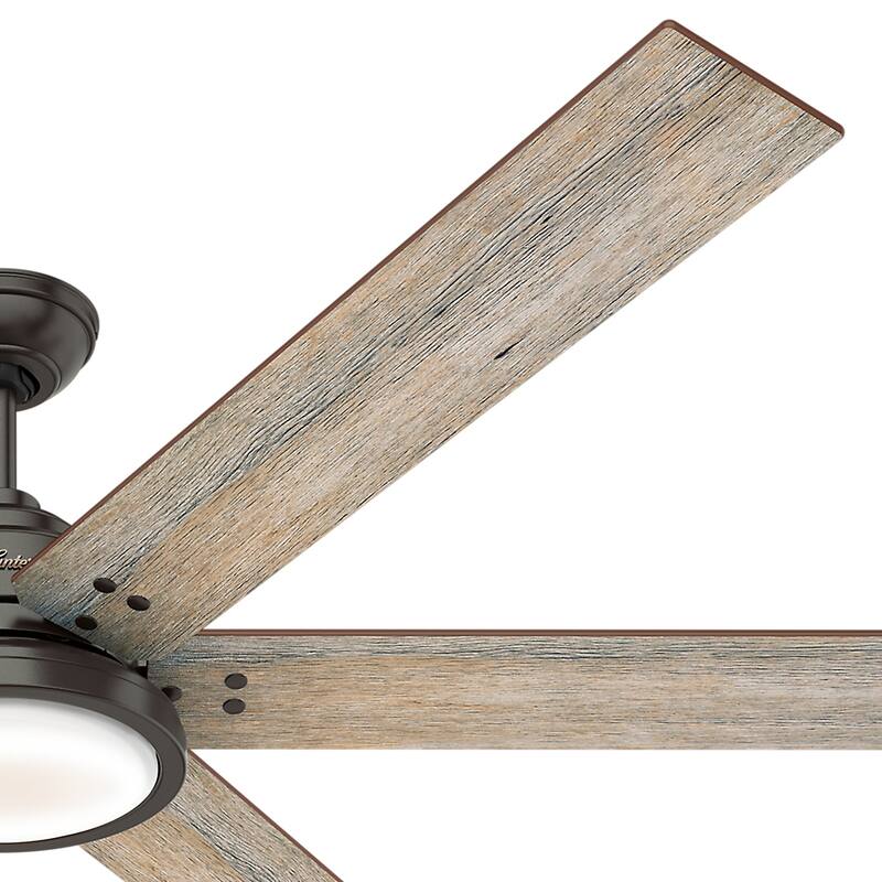 Hunter 70" Warrant Windmill Ceiling Fan with LED Light Kit and Wall Control - Farmhouse, Industrial, Contemporary