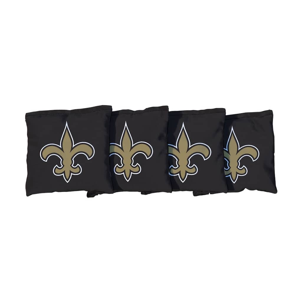 New Orleans Saints NFL Black Cornhole Bags