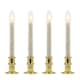 B/O Bi Directional Window Hugger Candles w/Remote (Set of 2 or 4) - Gold/Ivory - Christmas Novelty Lights
