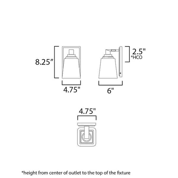 Maxim 21381CL Cubos 9" Tall 1 Light Wall Sconce