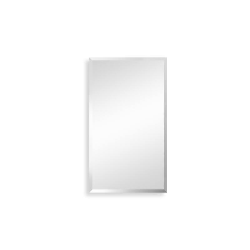 Alvana Aluminum Bathroom Medicine Cabinet with Single Door Mirror, Recessed or Wall-mounted